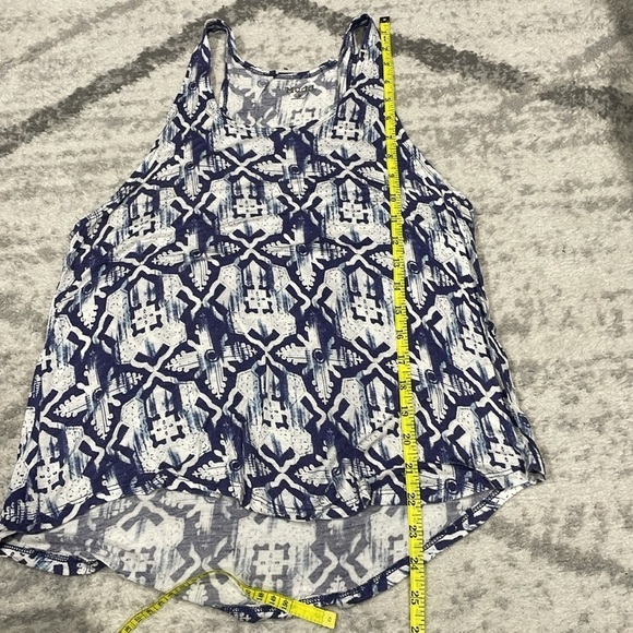 Women’s Blue and White Racerback Tank Top- Medium - Picture 5 of 5
